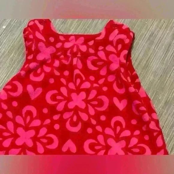 Fleece, red and pink girls Dress 18 months - Picture 3 of 4